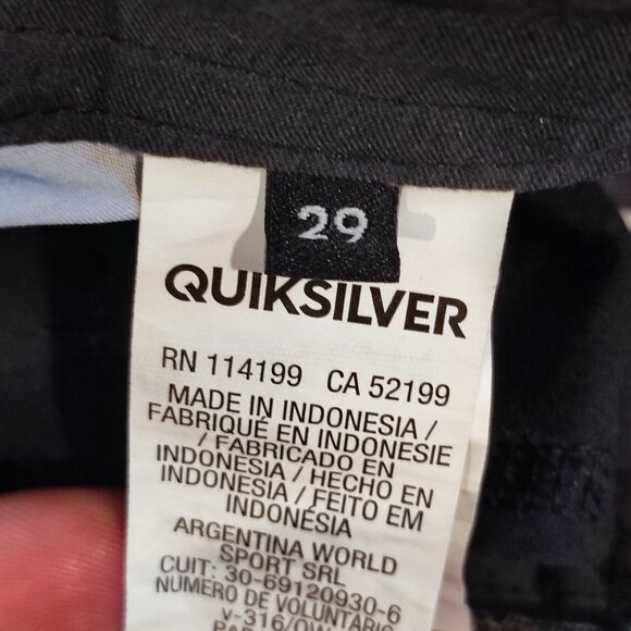 Quiksilver board short men's size 29 blue white stripes Dryflight - Picture 7 of 16